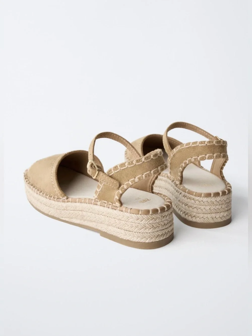 ZARA TOPSTITCHED ESPADRILLES NWT Size: 6 (36 ) * Color: Brown